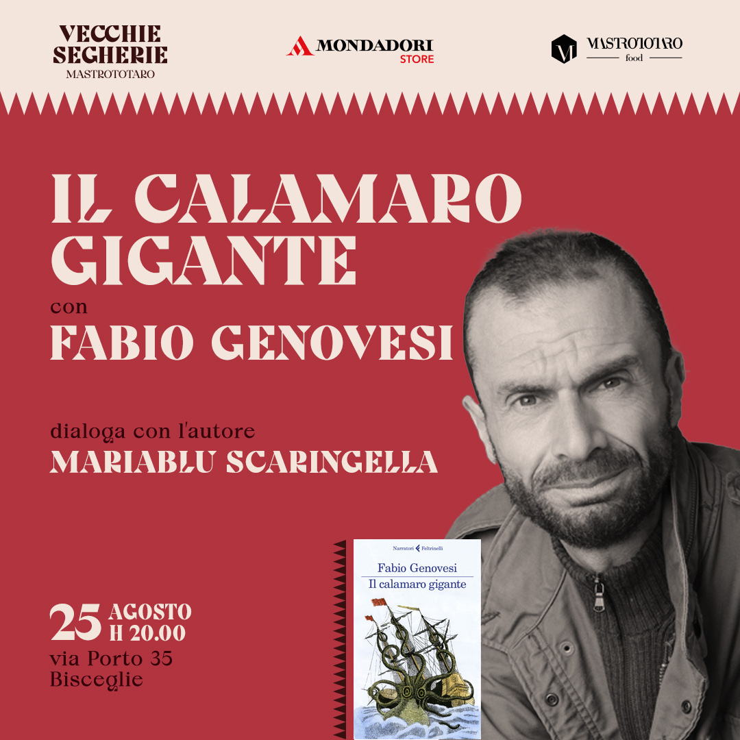 Bisceglie, Vecchie Segherie: Fabio Genovesi presenta ''Il calamaro gigante''