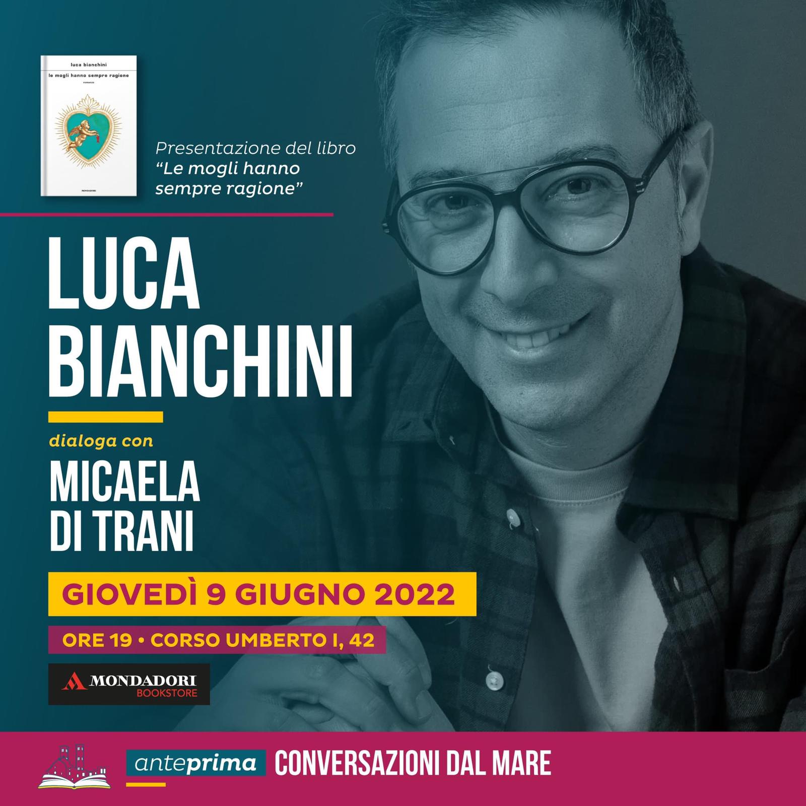Molfetta, Conversazioni dal Mare: un'anteprima con Luca Bianchini