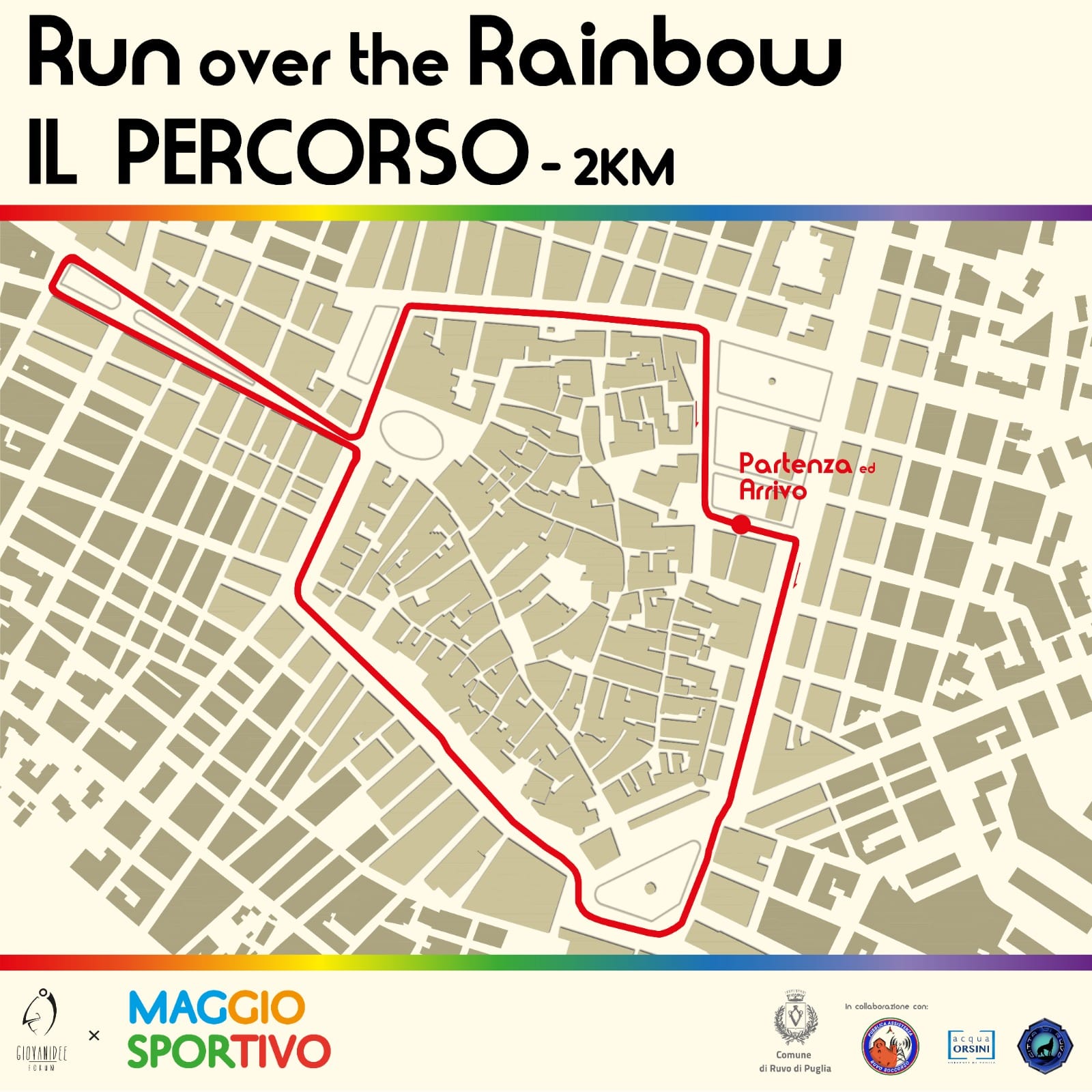 Ruvo di Puglia, Maggio sportivo: l'evento run over the rainbow 