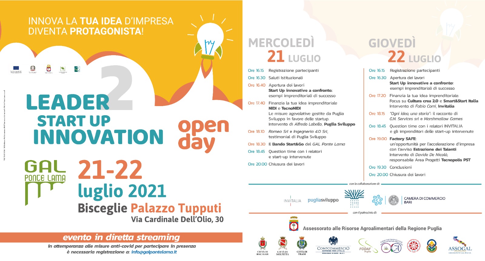 Bisceglie, due giorni di incontri dedicati alle start up e all'innovazione
