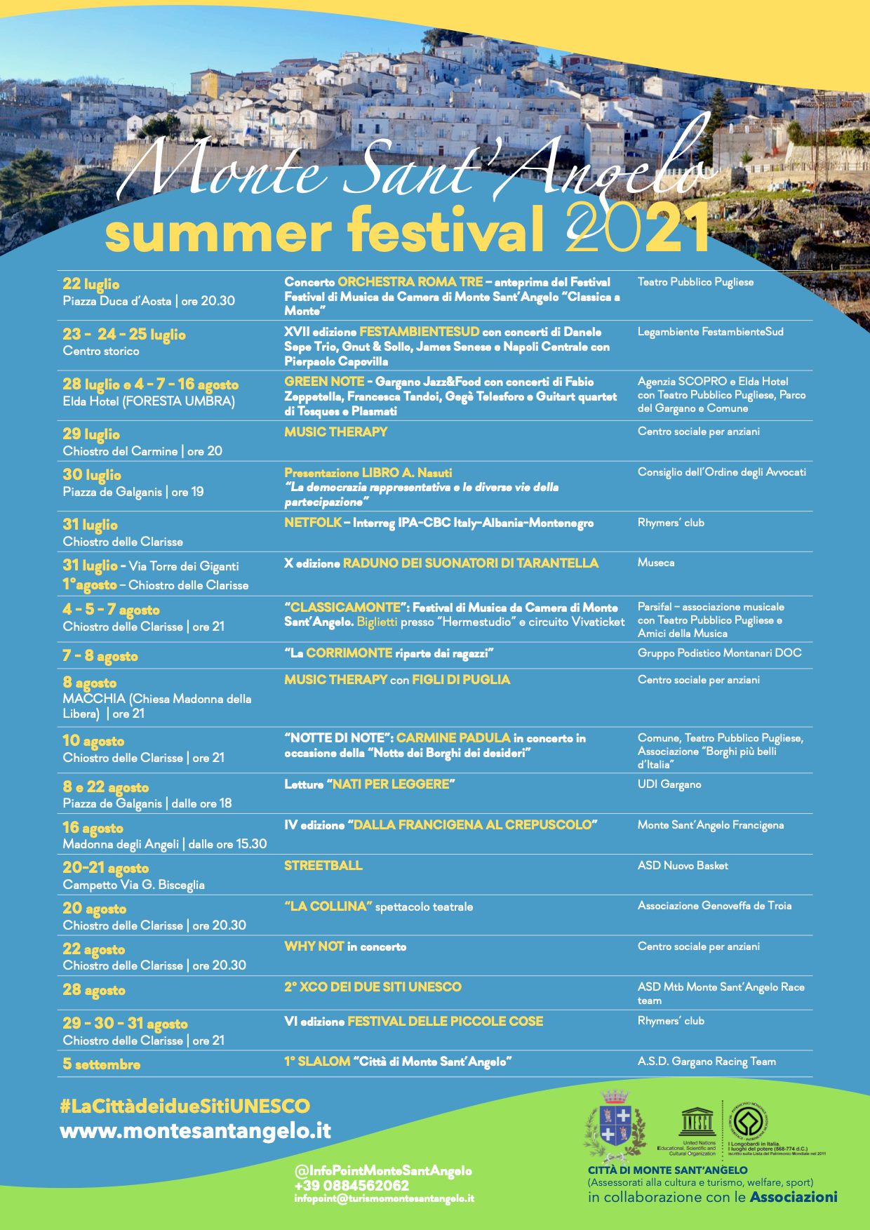 ''Monte Sant'Angelo Summer Festival'': il programma estivo nella città dei due siti UNESCO 