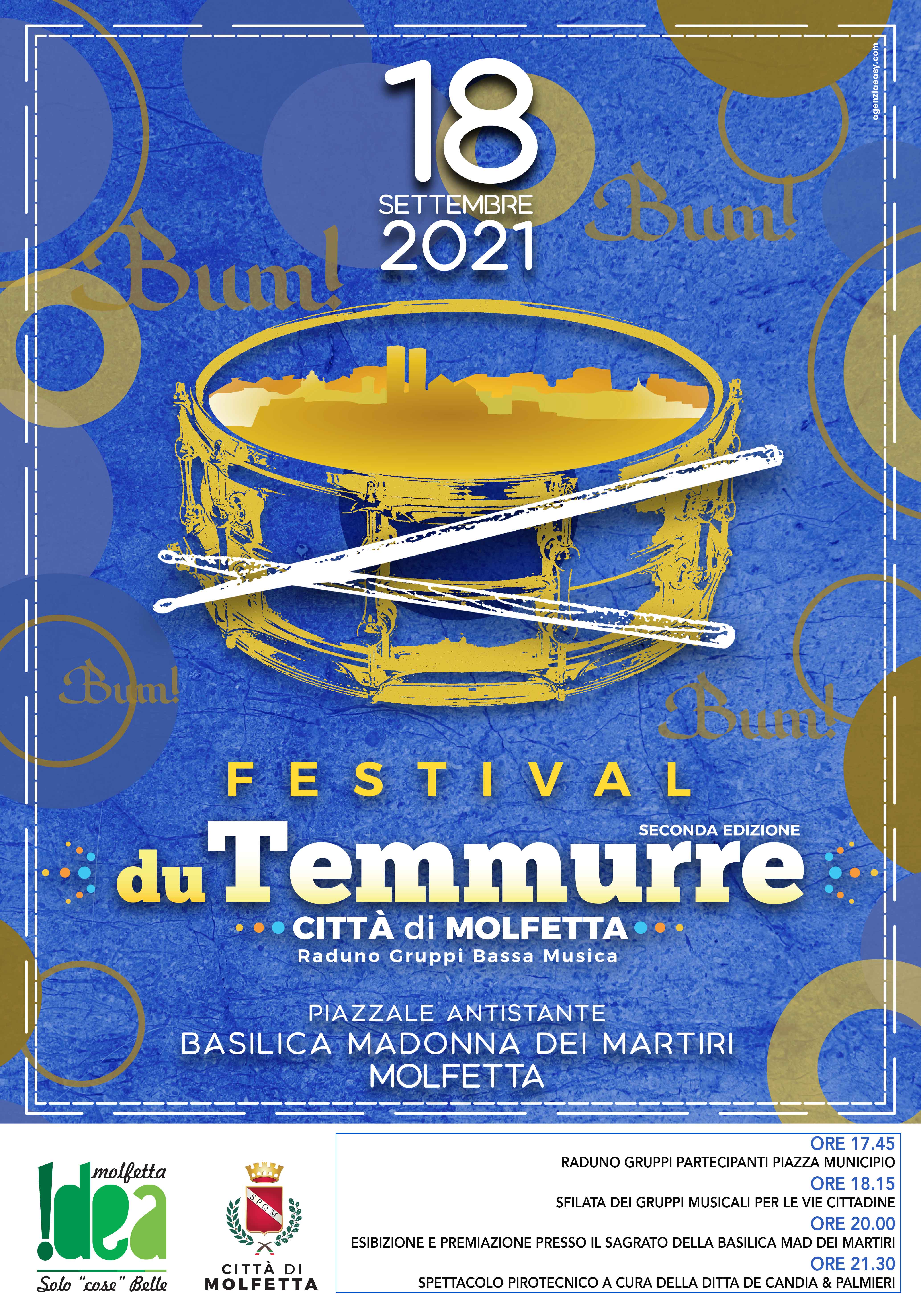 Molfetta, al via la seconda edizione del ''Festival du Temmurre''
