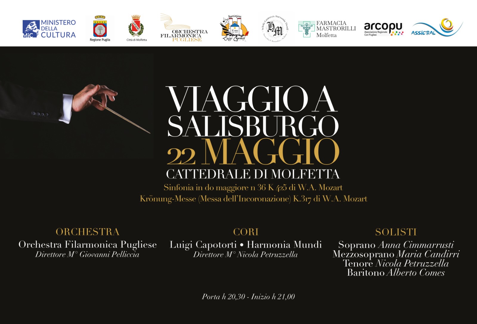 Molfetta, Viaggio a Salisburgo: il concerto dell'Orchestra Filarmonica Pugliese 