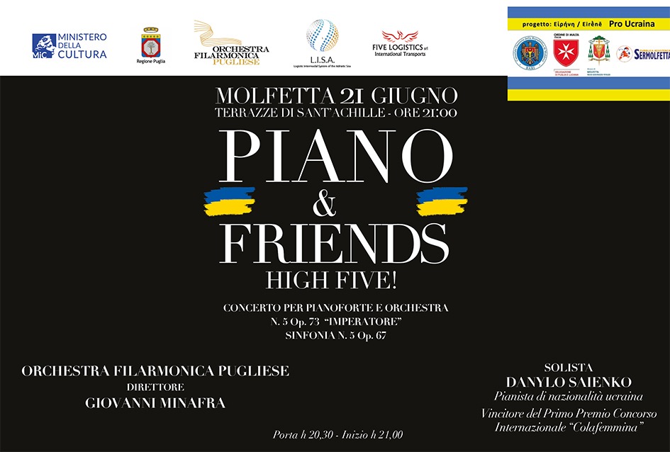 Molfetta, Piano and Friends: il concerto dell'Orchestra Filarmonica Pugliese
