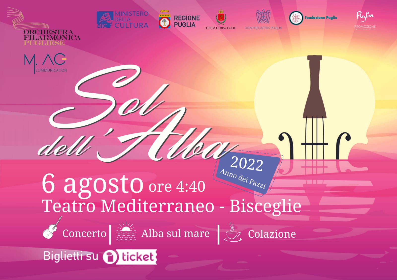 Bisceglie, Sol dell'Alba: il concerto all'alba dell'Orchestra Filarmonica Pugliese 