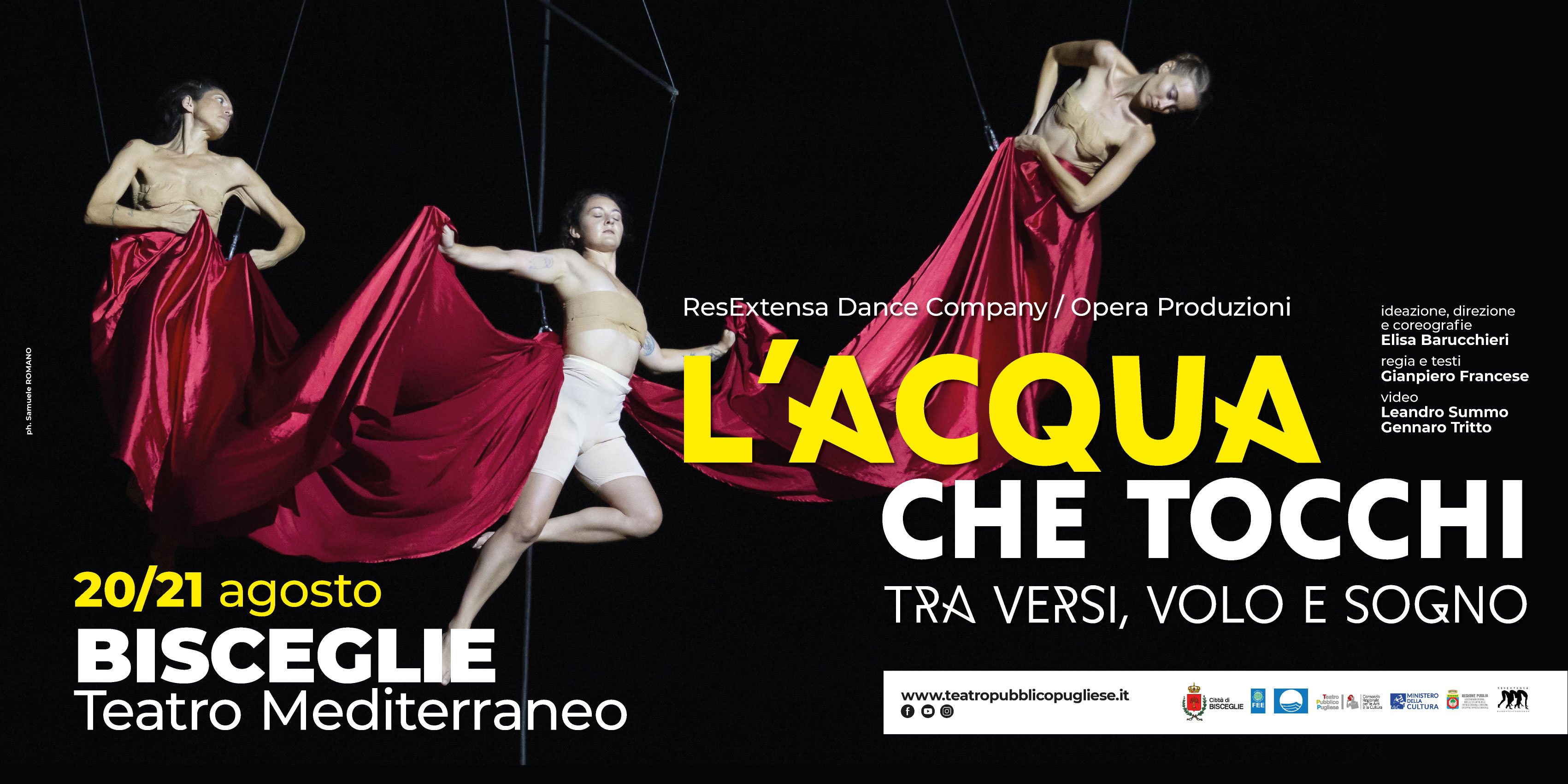 Bisceglie, L'acqua che tocchi: danza a terra e in aria 
